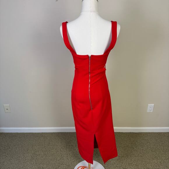 Zara Strappy Cutout Bodycon Midi Dress US Women's XS - Picture 5 of 9